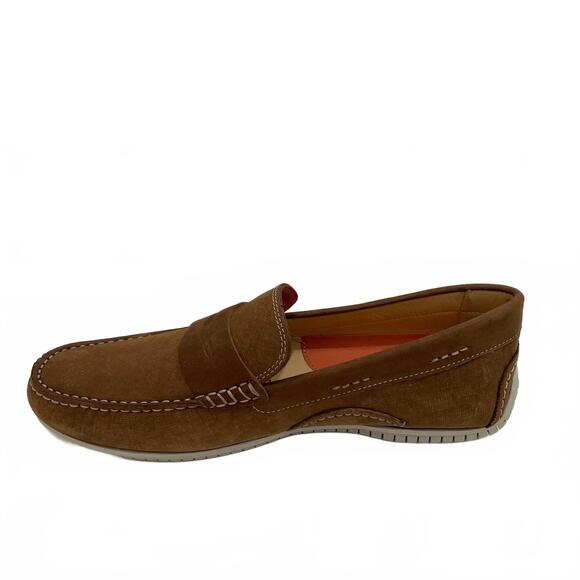 NEW MARTIN DINGMAN men\'s bermuda water repellent nubuck penny loafer in bark main image 6
